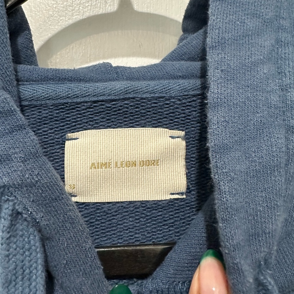 Aimé Leon Dore “Aimé” Hoodie size small navy blue - Picture 4 of 5